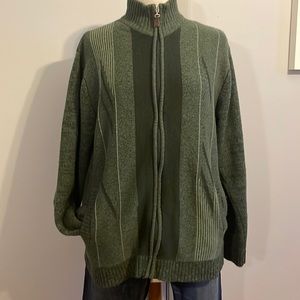 Vintage Arnold Palmer Hunter Green Men’s Cardigan, Size M